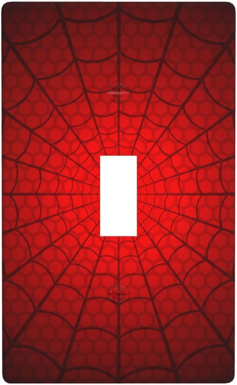 Giinly Spider Web Light Switch Cover Plates Decorative Single Toggle Wall Plate, 1 Gang Lightswitch Cover - Image 1